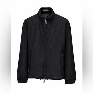 Giorgio Armani Main Line Black Mesh Zip Jacket, Size 56 (US 46/XL)